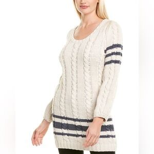 Chaser Cable Knit Cake and Blue Jay Stripe‎ Long Sleeve Dress Size Medium Women